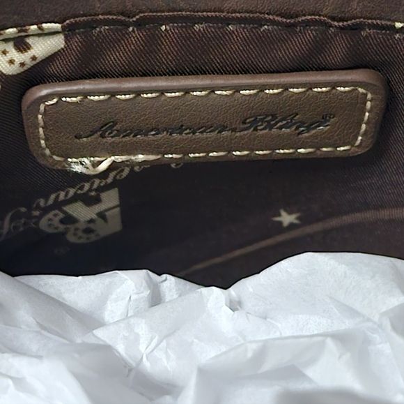 American Bling Conceal Carry Brown Studded Tote Bag - Picture 13 of 14